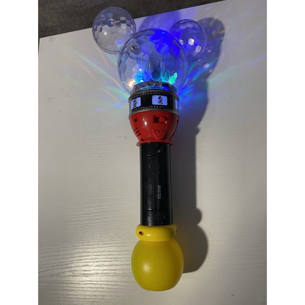 Disney Parks Mickey Mouse Film Strip Light Up Glow Bubble Wand Toy Works